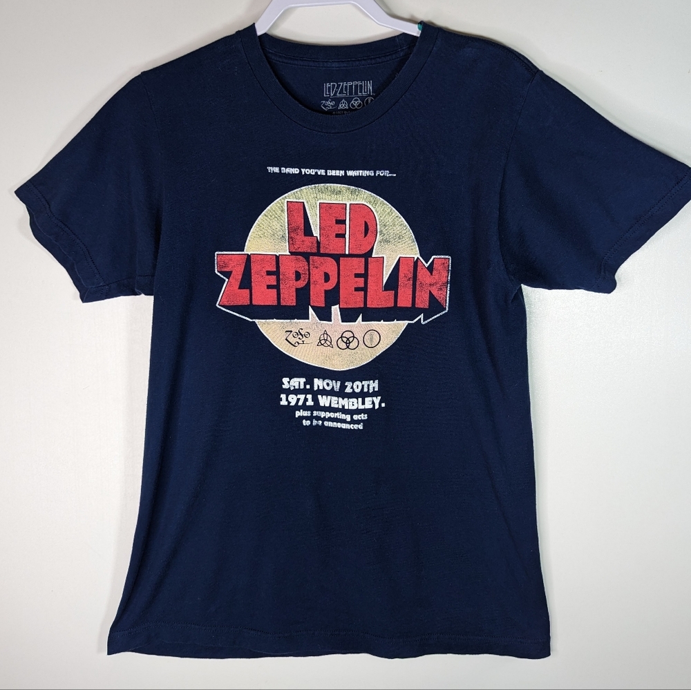 Led Zeppelin Wembley 1971 Tshirt Remake Unisex M